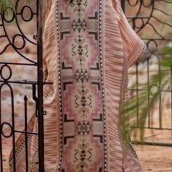 Levency Geometey Print Bleted Cover Up