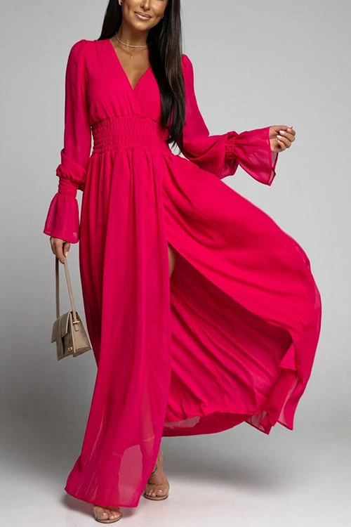 Levency New In Empire Waist V Neck Slit Maxi Dress 6 Levency New In Empire Waist V Neck Slit Maxi Dress