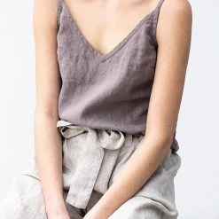 Levency New In Solid Linen Tank Top