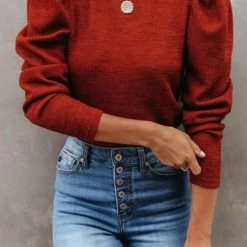 Levency New In Balloon Sleeve Knit Jumper