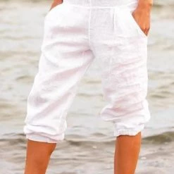 Levency Pockets High Waist Cropped Pants New In