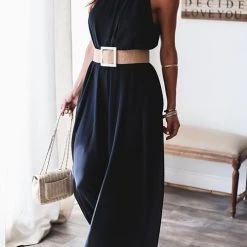 Levency Halter Neck Backless Jumpsuits