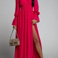 Levency New In Empire Waist V Neck Slit Maxi Dress 29 Levency New In Empire Waist V Neck Slit Maxi Dress
