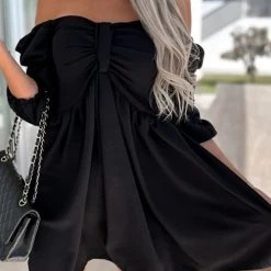 Levency New In Off Shoulder Seven Sleeve Mini Dress