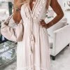 Levency Tassels V Neck Sleeveless Swallow Dress New In