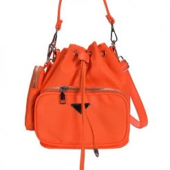Levency New In Nylon Adjustable Strap Bucket Bag