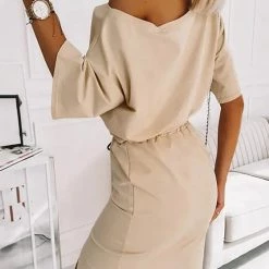 Levency Letter Crop Hoodie Slit Skirts Set New In