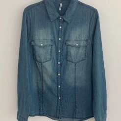 Levency Retro Western Denim Shirt New In 22 Levency Retro Western Denim Shirt New In