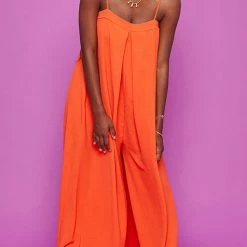 Levency Spaghetti Straps Wide Leg Jumpsuits New In