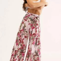 Levency Print Belted Palazzo Pant