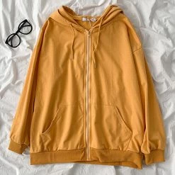 Levency Pockets Loose Hoodie Coat