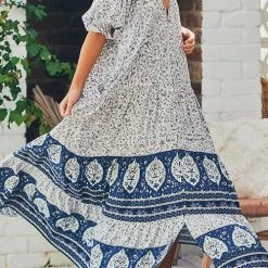 Levency New In Paisley Print Maxi Dress