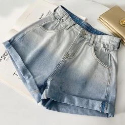 Levency New In Hemming High Waist Denim Shorts