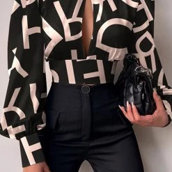 Levency Print Cutout Puff Sleeve Crop Top New In