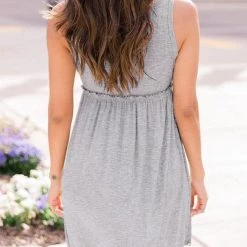 Levency New In Ruffles Waist Tank Mini Dress