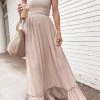 Levency Strappy Back Ruffle Tiered Maxi Dress New In