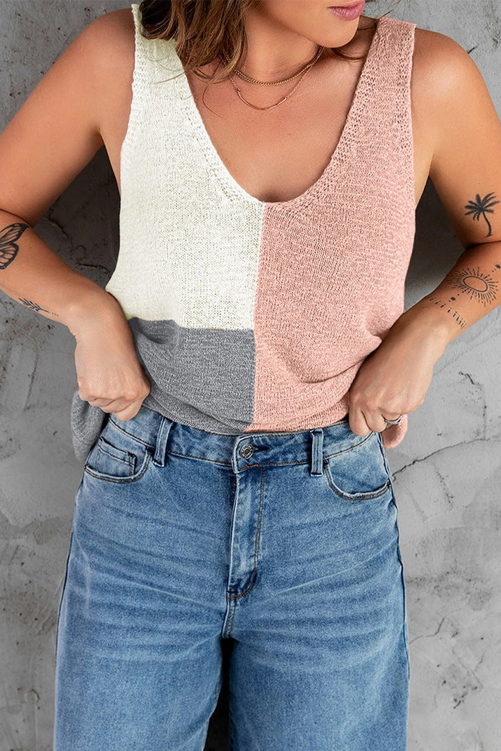 Levency Color Block Sweater Tank New In 15 Levency Color Block Sweater Tank New In