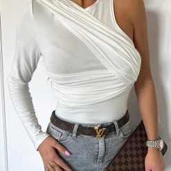 Levency Spirit Irregular Sleeves Twist Top New In