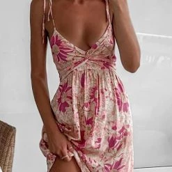 Levency New In Floral Print Slip Mini Dress