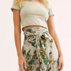 Levency Print Belted Palazzo Pant