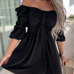 Levency New In Off Shoulder Seven Sleeve Mini Dress