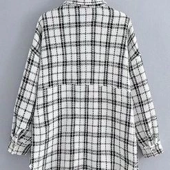 Levency Rhythm Of The Night Tweed Plaid Shacket