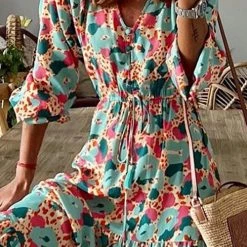 Levency Down The West Coast Bohemia Print Maxi Dress New In