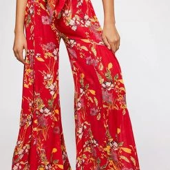 Levency Print Belted Palazzo Pant