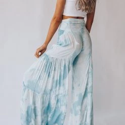 Levency Print Belted Palazzo Pant