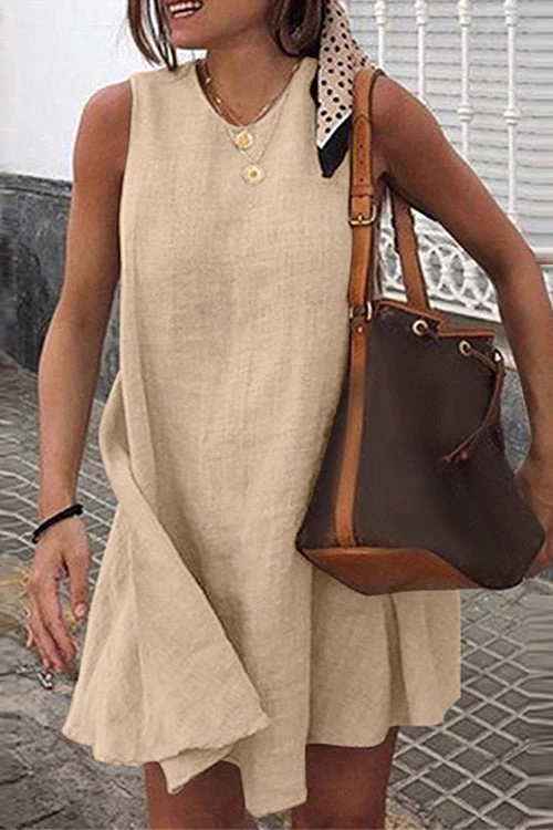 Levency Flowly O Neck Sleeveless Mini Dress 1 Levency Flowly O Neck Sleeveless Mini Dress