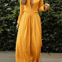 Levency Button Blouse Wide Leg Pants Set New In