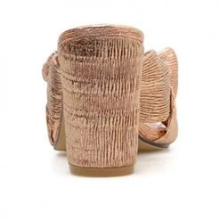 Levency Metal Feeling Bow High Heel Slipper New In