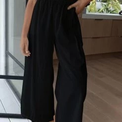 Levency Elasticised Paper Bag Style Pants New In