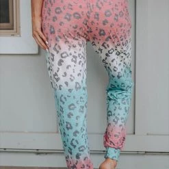 Levency Color Block Leopard Jogger New In