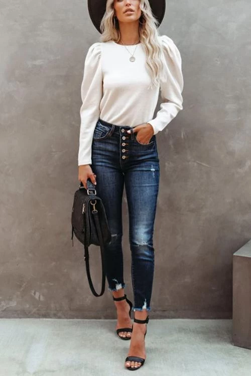 Levency New In Balloon Sleeve Knit Jumper 10 Levency New In Balloon Sleeve Knit Jumper