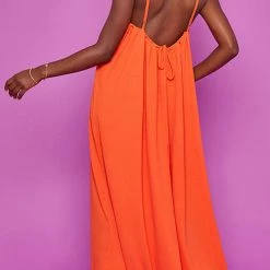 Levency Spaghetti Straps Wide Leg Jumpsuits New In