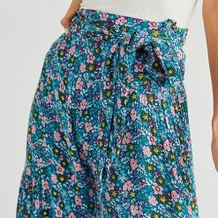 Levency Print Belted Palazzo Pant