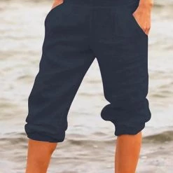 Levency Pockets High Waist Cropped Pants New In