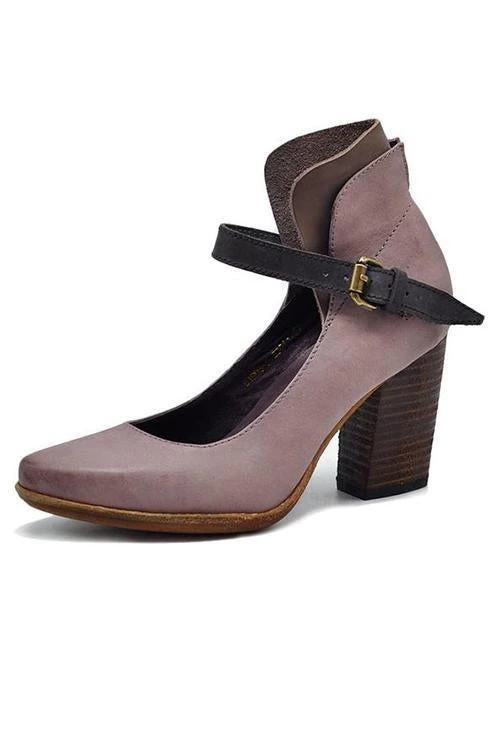 Levency Chunky Heel Buckle Pumps 5 Levency Chunky Heel Buckle Pumps