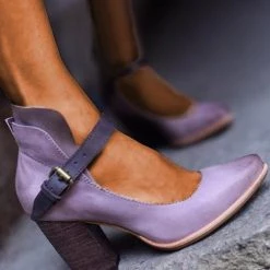 Levency Chunky Heel Buckle Pumps 7 Levency Chunky Heel Buckle Pumps