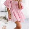 Levency New In Off Shoulder Puff Sleeve Mini Dress