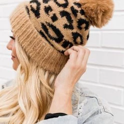 Levency New In Leopard Knit Beanie
