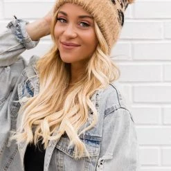 Levency New In Leopard Knit Beanie