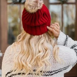 Levency New In Chunky Knit Pom Pom Beanie Hat 6 Levency New In Chunky Knit Pom Pom Beanie Hat