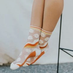 Levency Eden Sheer Crew Sock New In