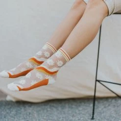 Levency Eden Sheer Crew Sock New In