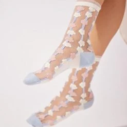 Levency Eden Sheer Crew Sock New In