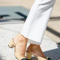 Levency Color Block Chunky Heel Pumps