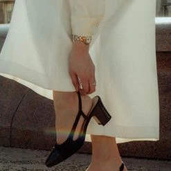 Levency Color Block Chunky Heel Pumps