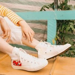 Levency Couples PLAY Heart Lace Up Sneakers